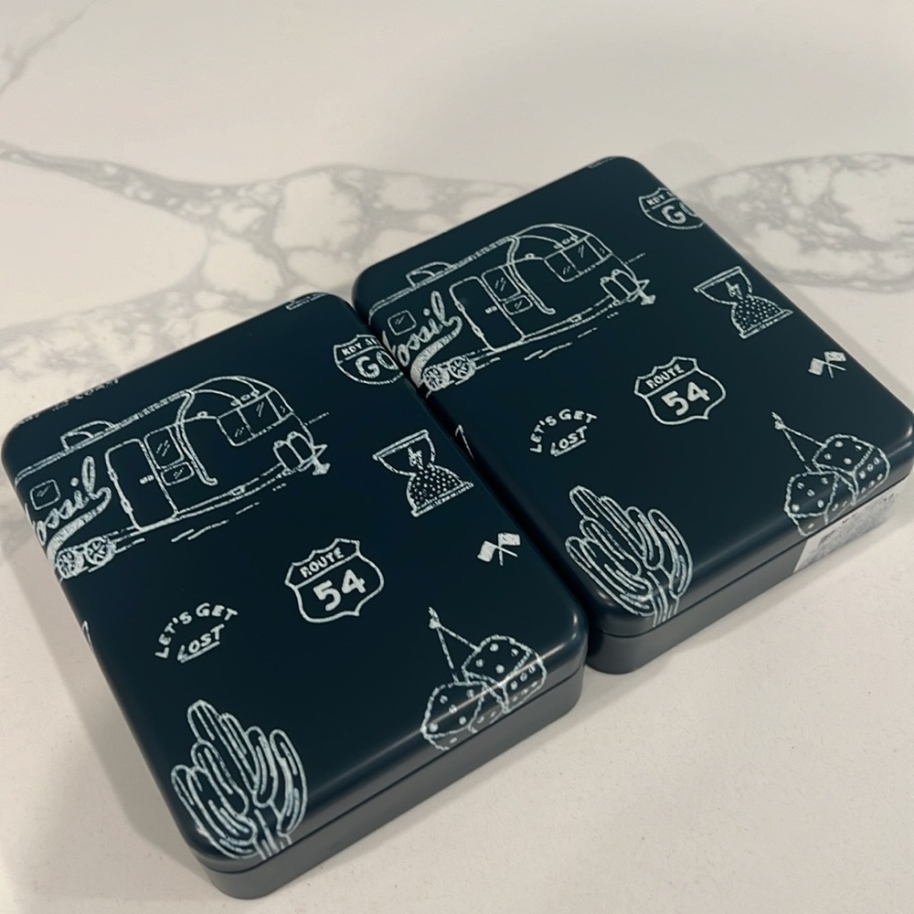 Two FOSSIL Metal Box. - Picture 3 of 16